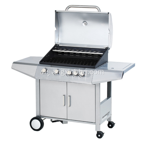 4 đầu đốt Bếp nướng BBQ bằng gas bằng thép không gỉ